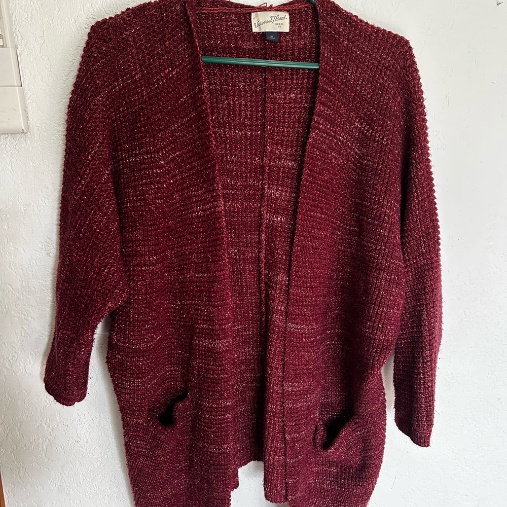 Universal Thread Red Open-Front Cardigan Sweater